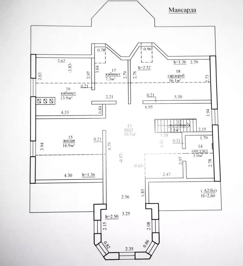 Двухэтажный коттедж в Гродно мансардного типа,  участок 15 соток 3